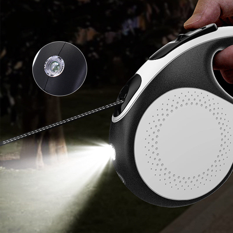 Laisse rétractable pour animaux avec lumière intégrée 5 mètres