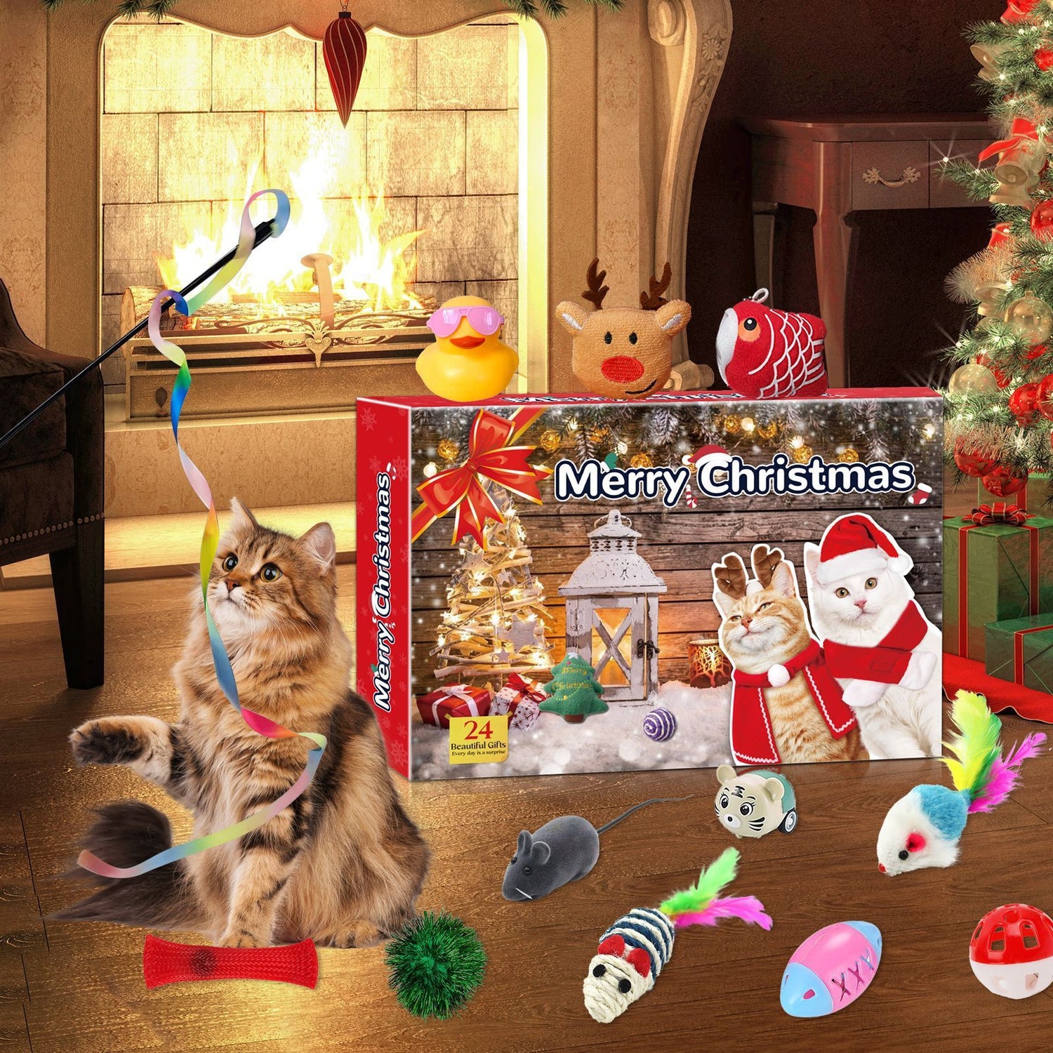 Calendrier de l'avent jouet pour chat